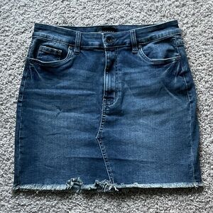 Kendall & Kylie Distressed Denim Mini Skirt